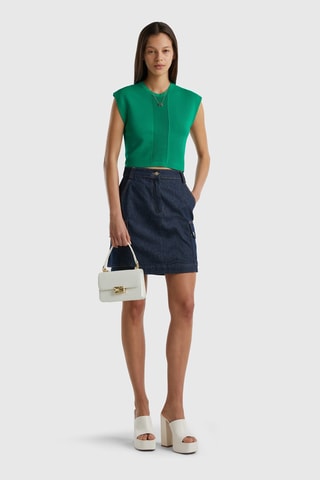 Crop top sem mangas - Verde