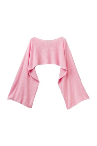 Crop top de linho - Rosa