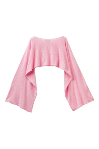 Crop top de linho - Rosa