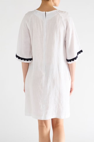 Vestido direito em linho - Branco