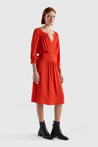Vestido midi Vermelho
