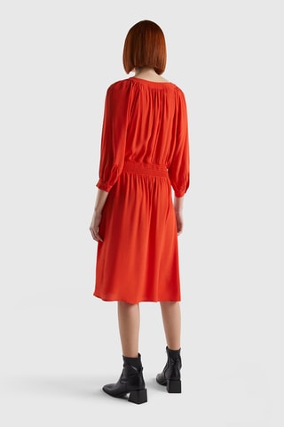 Vestido midi Vermelho
