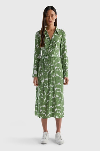 Vestido-camisa Verde