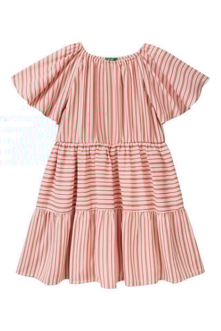Vestido Rosa e branco