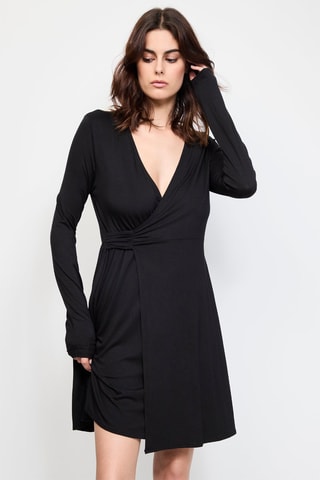 Vestido traçado - Preto
