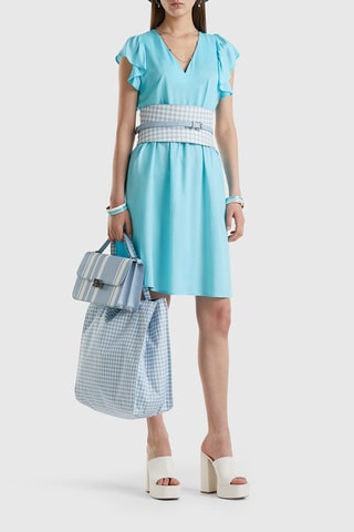 Vestido estilo patinadora - Azul-claro