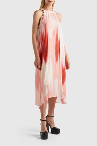 Vestido trapézio tie and dye - Rosa