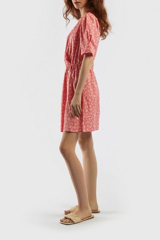 Vestido traçado - Rosa e branco