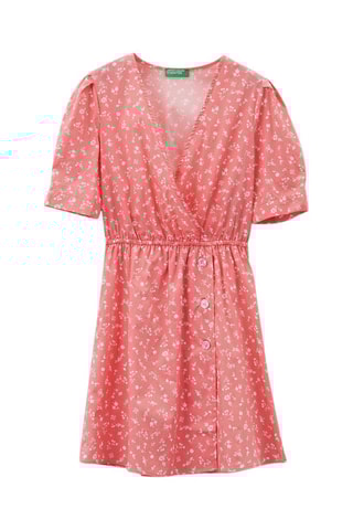 Vestido traçado - Rosa e branco