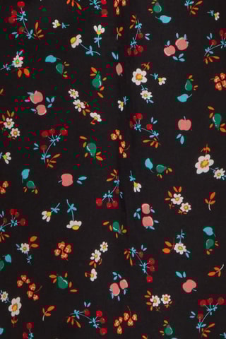 Vestido direito - Preto e coral