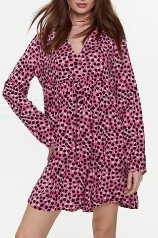 Vestido estilo patinadora - Rosa e preto