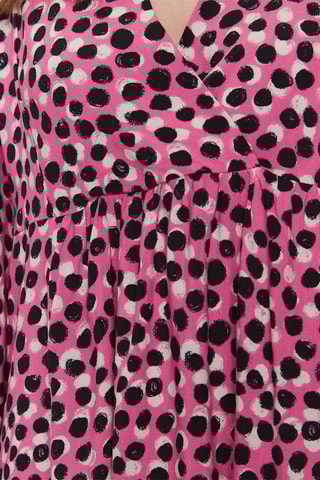 Vestido estilo patinadora - Rosa e preto