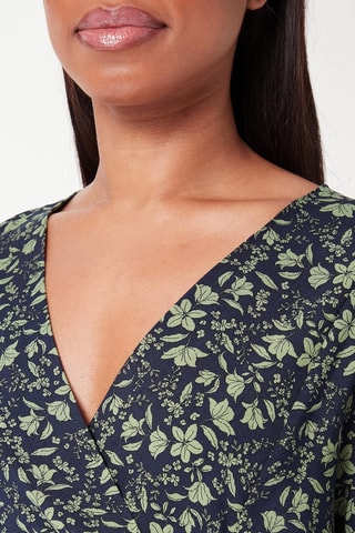 Vestido estilo patinadora - Azul e verde