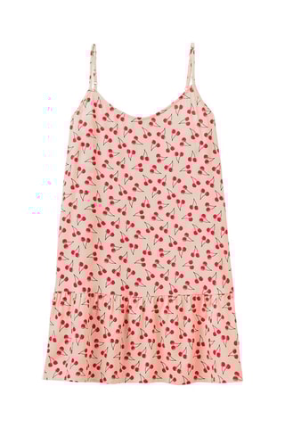 Vestido curto - Rosa e vermelho