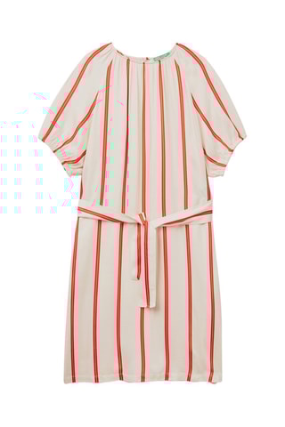 Vestido direito - Branco e laranja