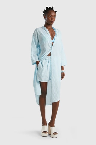 Vestido-camisa - Azul-celeste