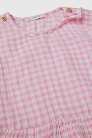 Vestido - Rosa e branco