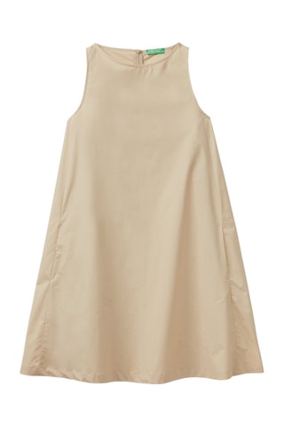 Vestido trapézio - Bege