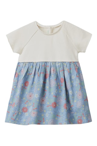 Vestido - Branco e azul