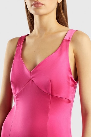 Vestido midi - Fúcsia