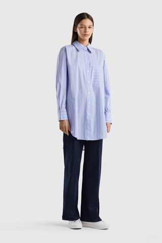 Camisa Azul-celeste e vermelho