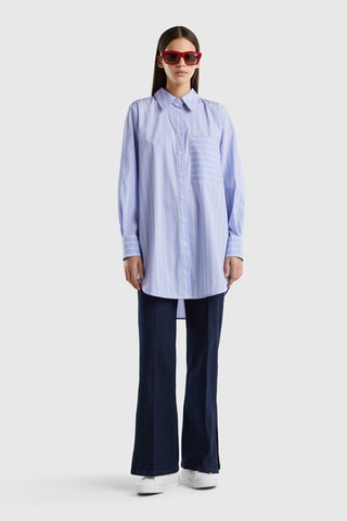 Camisa Azul-celeste e vermelho