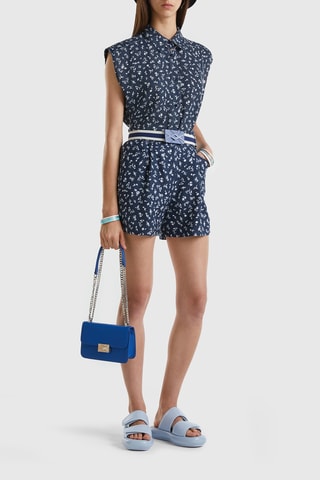 Camisa em linho - Azul-escuro