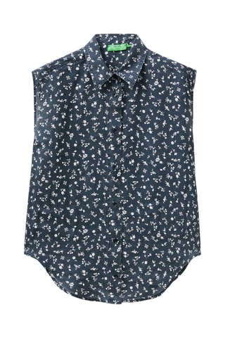 Camisa em linho - Azul-escuro