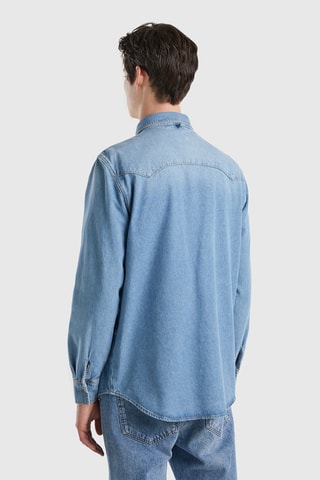 Sobrecamisa de ganga Azul-claro