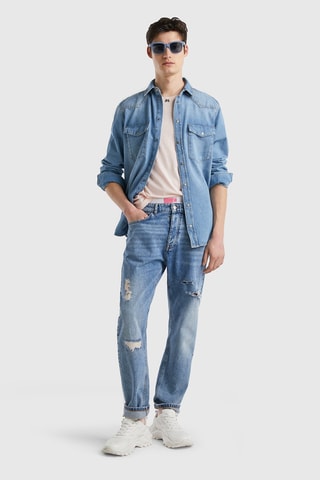 Sobrecamisa de ganga Azul-claro