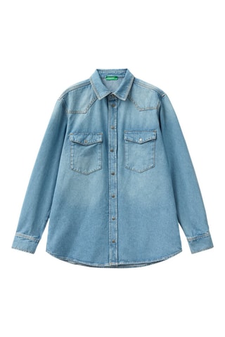 Sobrecamisa de ganga Azul-claro