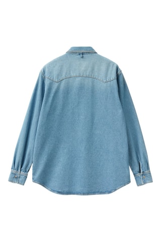 Sobrecamisa de ganga Azul-claro