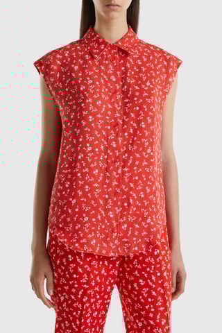Camisa em linho - Laranja