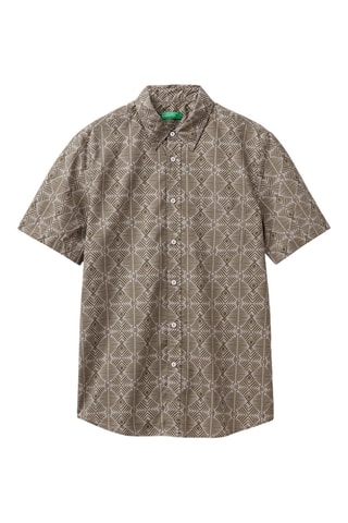 Camisa - Castanho e cinzento