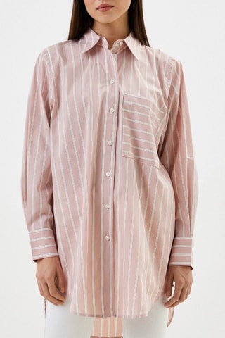 Camisa - Rosa-velho e branco