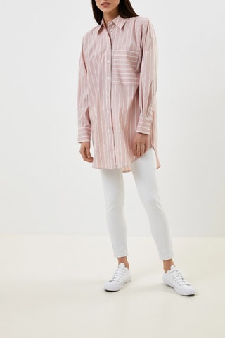Camisa - Rosa-velho e branco