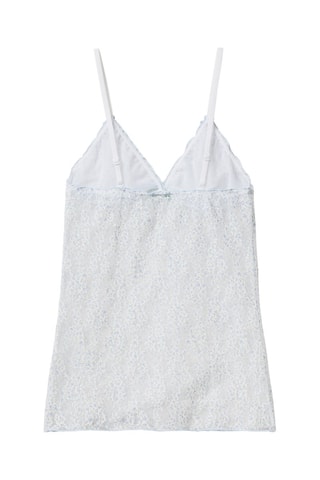 Camisola interior - Azul-celeste e branco