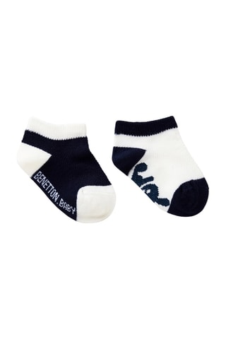 2 pares de meias - Branco e azul-marinho