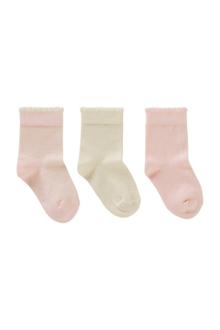 3 pares de meias - Rosa