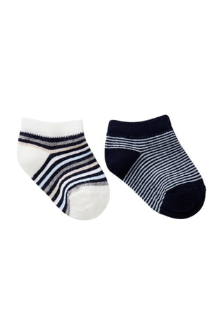 2 pares de meias Azul-marinho e branco