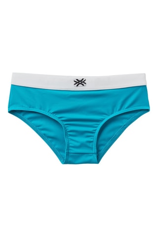 Cueca de banho - Turquesa e branco