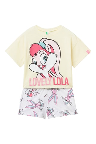 Pijama Bugs Bunny Looney Tunes - Amarelo e branco