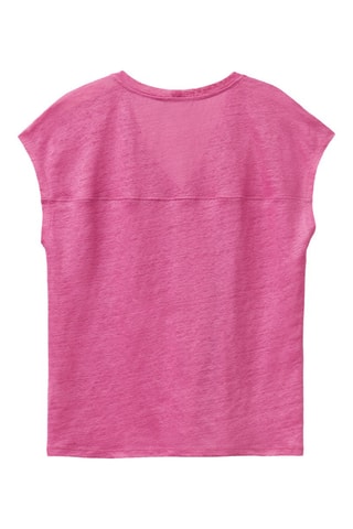 T-shirt de linho - Rosa