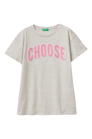T-shirt - Gris clair chiné