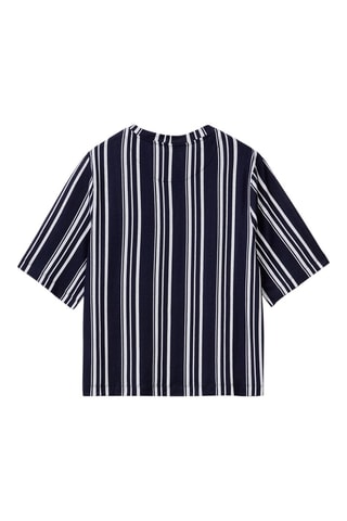 T-shirt em linho - Azul-escuro