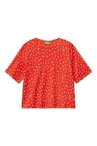 T-shirt em linho - Laranja