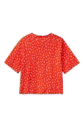 T-shirt em linho - Laranja