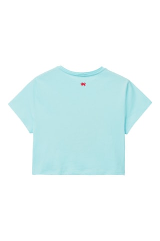 T-shirt curto - Azul-claro