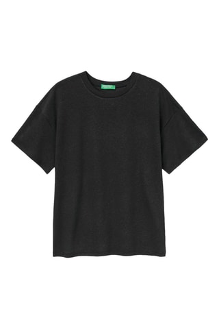 T-shirt de linho - Preto