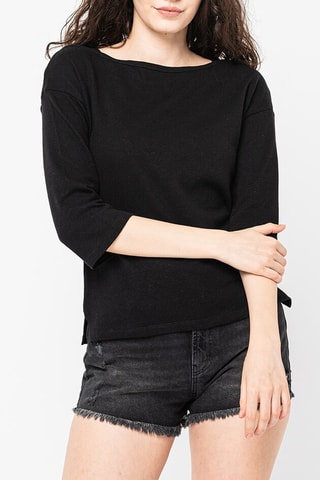 T-shirt de linho - Preto
